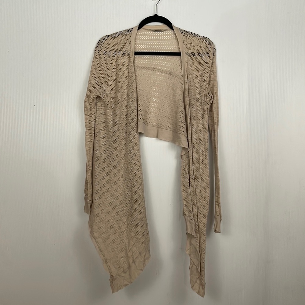 Corson Beige Open Front Cardigan